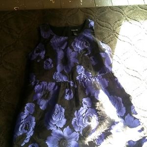 Black and blue dress